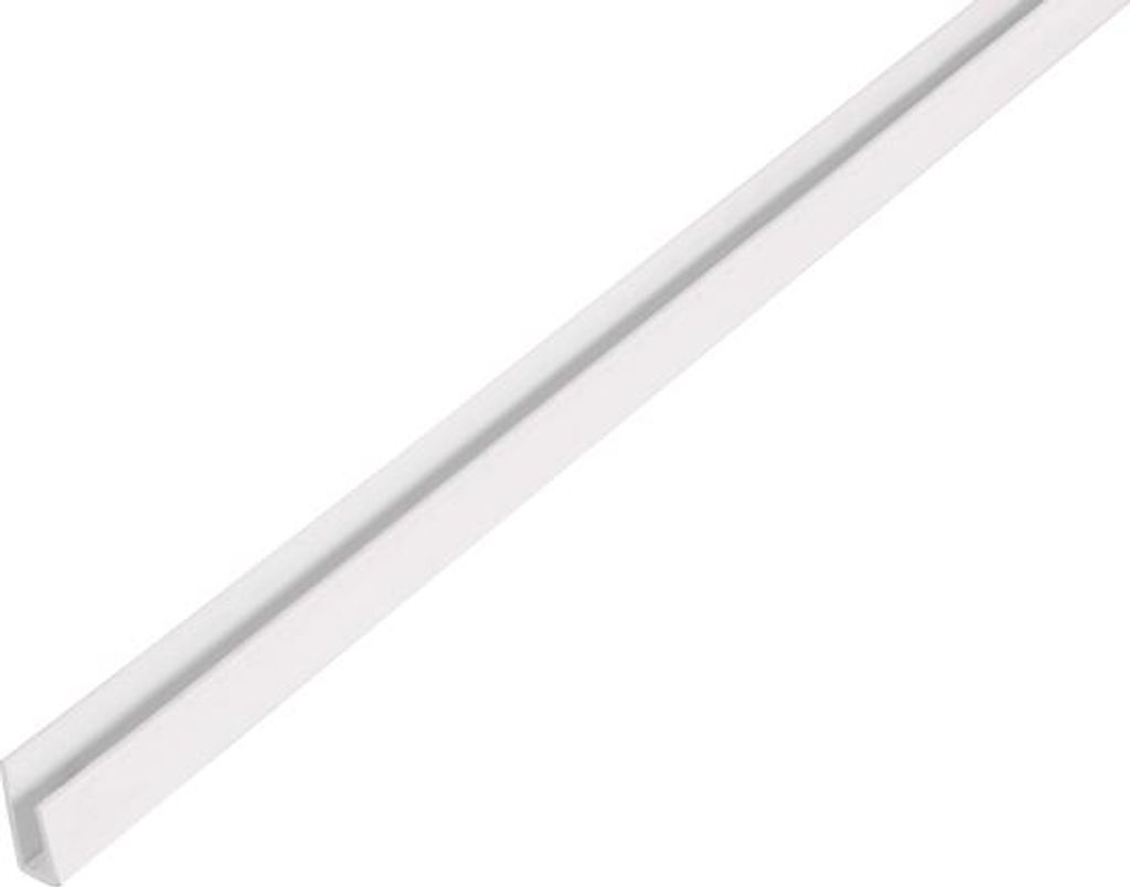 ALBERTS Abschlussprofil PVC-U weiß 1000x14x6 mm Materialstärke 1 mm Breite oben 10 mm