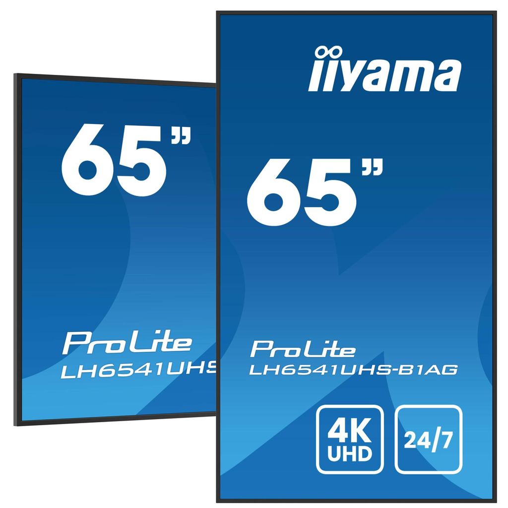 IIYAMA 164.0cm(65") LH6541UHS-B1AG 16:9 3xHDMI+USB IPS Image du produit 