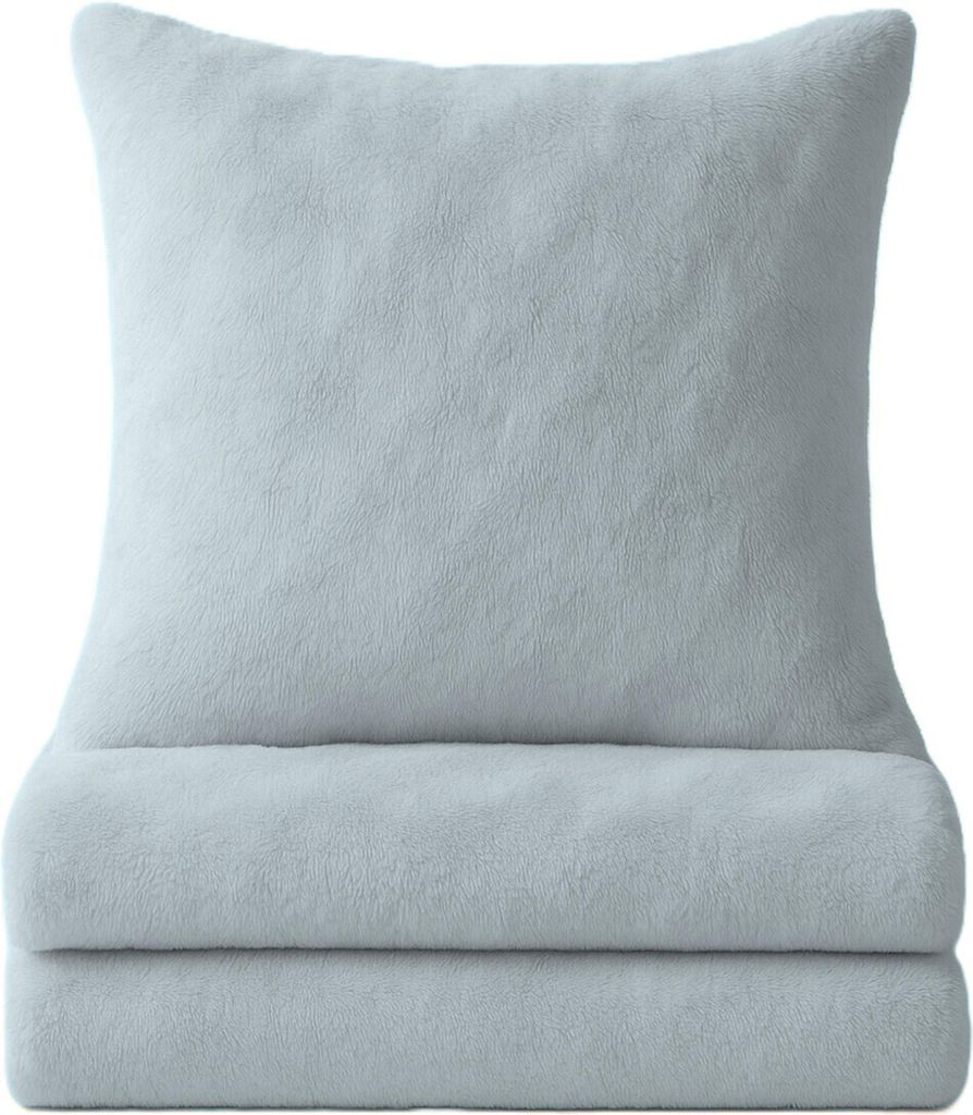 Winter Bettwäsche Bubble Optik Uni Wende Teddy Plüsch Nicki Kuschelig Flauschig Warme Weiche Flanell Cashmere Touch, Größe:135x200 cm, Farbe:Grau