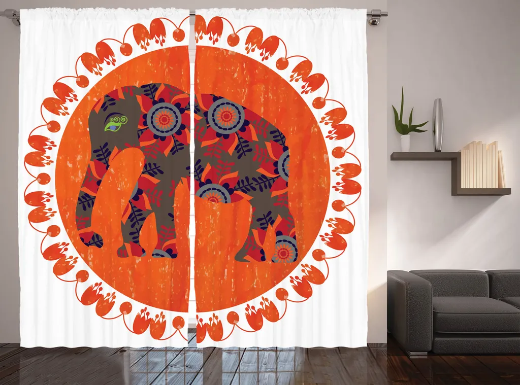 Rideau décoratif éléphant pour masquer le vis-à-vis avec élégance