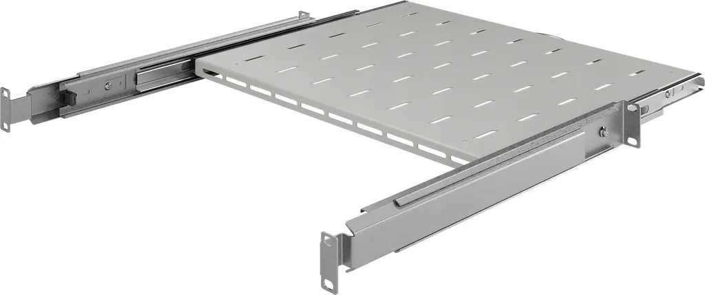 Mensola Pull-out Rack 19 pollici 1U - Soluzione Salvaspazio Grigia 350mm - 8