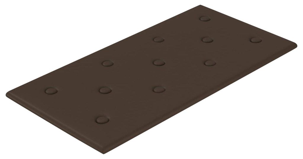 Wandkopfteilen 12 pcs Braun 60 x 30 cm Kunstleder