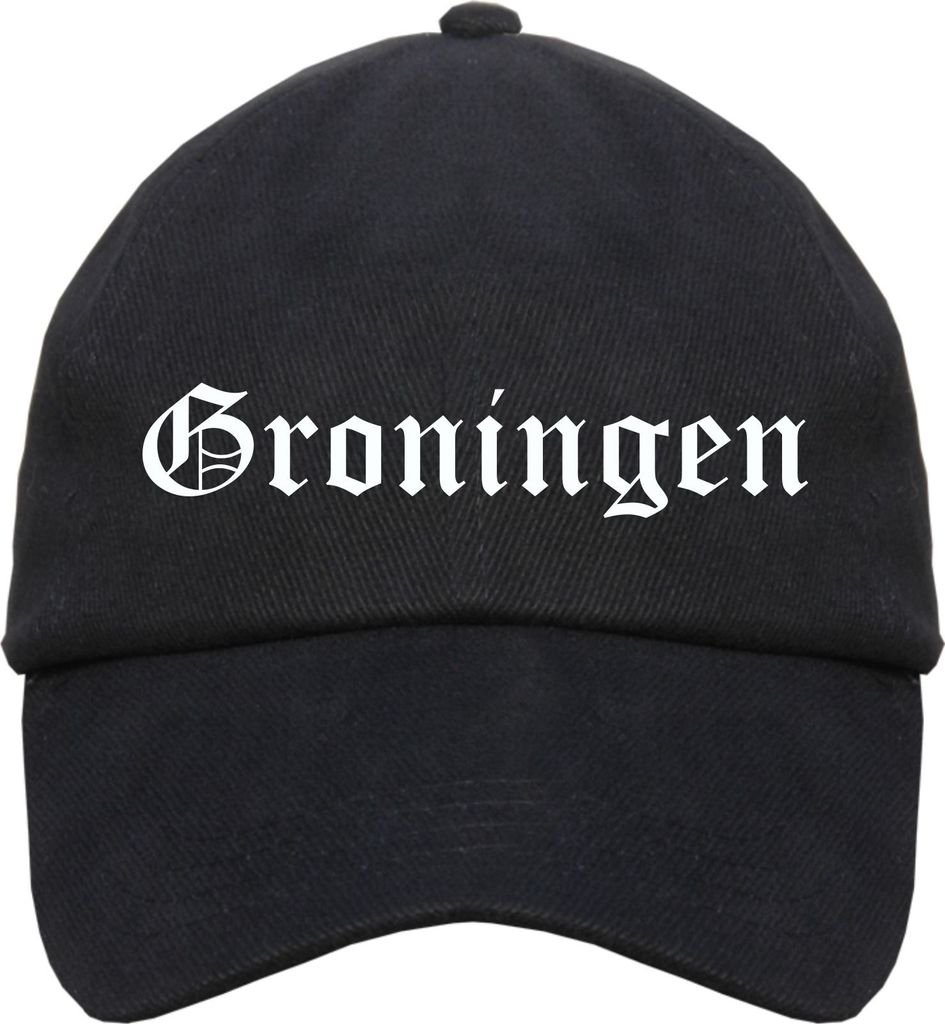 Groningen Cappy - Altdeutsch bedruckt - Schirmmütze Cap Einheitsgröße Schwarz