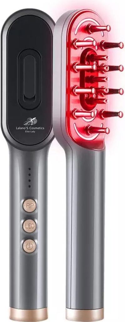 Lalano`S Cosmetics Kosmetikbehandlungsgerät Hair PowerComb, Anti Haarausfall, LED Bürste, Anti-Aging-Gerät, Kopfmassage, Haarwuchskamm, Haarbürste