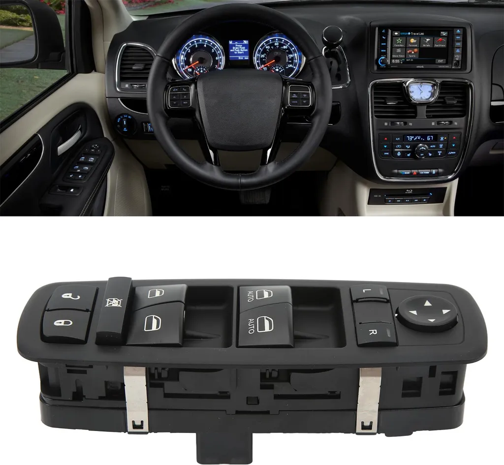 Commande principale de vitre électrique pour Chrysler Town & Country Noir