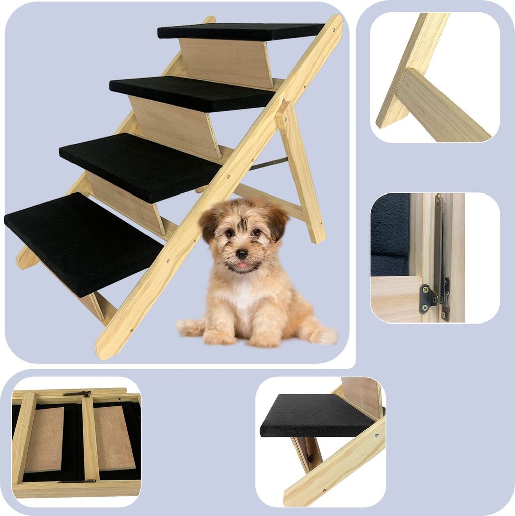 YARDIN 2 in 1 Hundetreppe Hunderampe Auto Klappbar für Produktbild 5