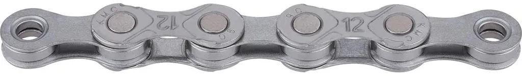 Chaîne KMC e12 EPT 12 vitesses 130 maillons Dark Silver pour VAE central - 2