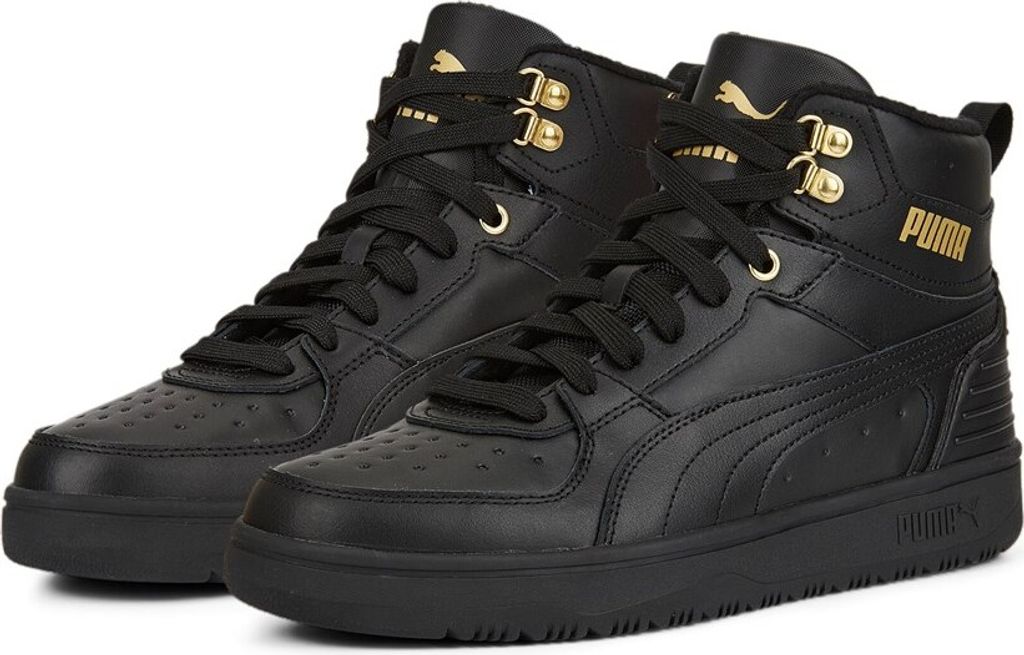 Puma Sneaker 'Rebound Rugged' black-black-puma team gold, Neutral EU:37 EU