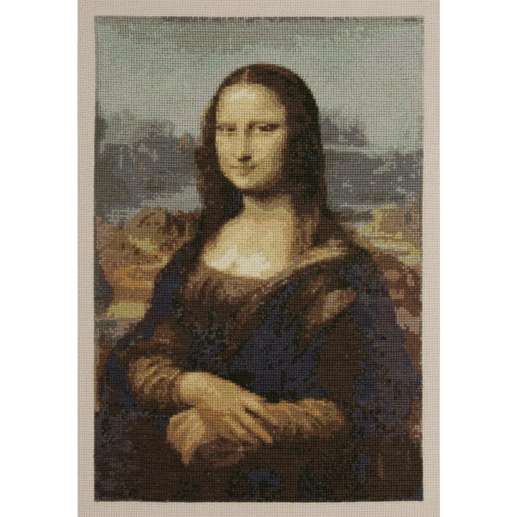 DIY Broderie Louvre Mona Lisa - Kit Point de Croix pour Déco Murale Art