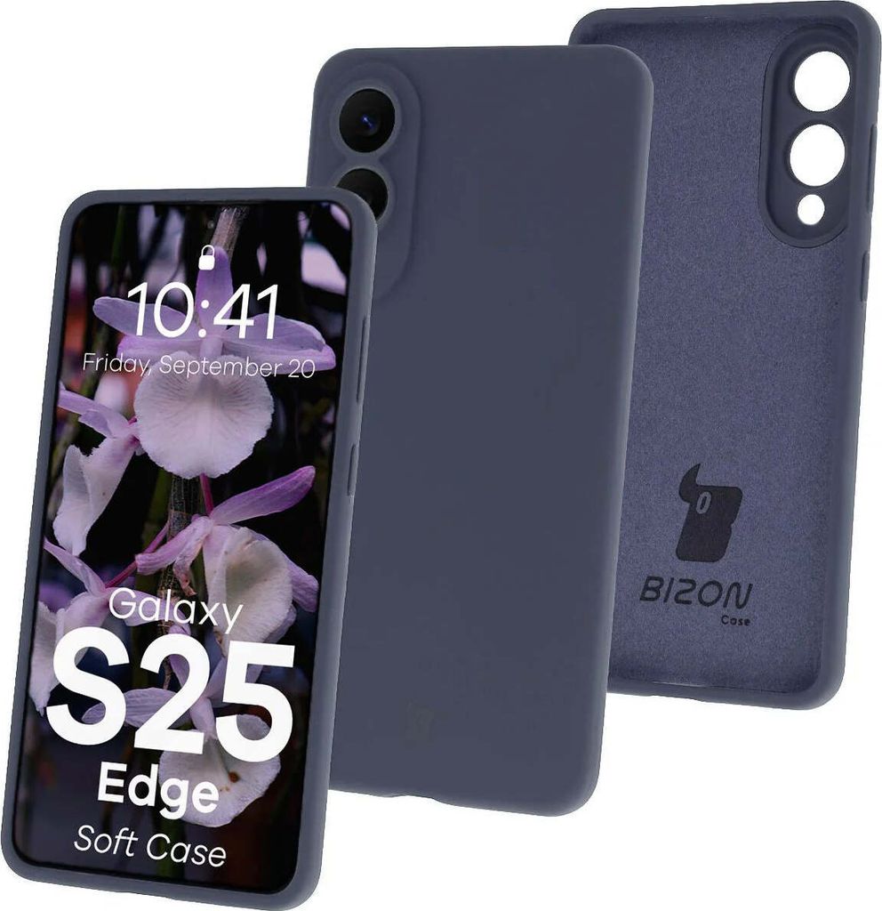 Bizon Soft Case Samsung Galaxy S25 Edge dunkelblau