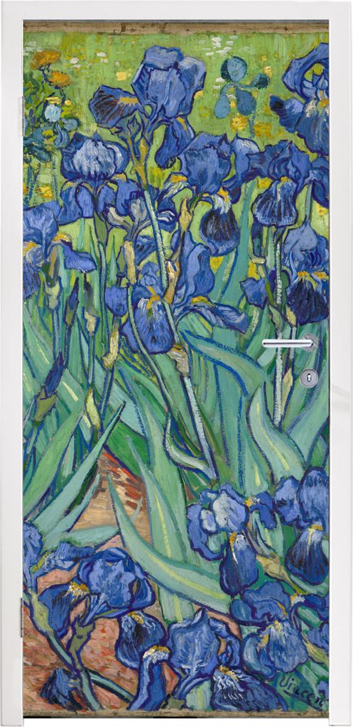 MuchoWow Türtapete Selbstklebende Türfolie Schwertlilien - Vincent van Gogh 85x205 cm Türposter Türaufkleber Klebefolie Türklebefolie - Tür...