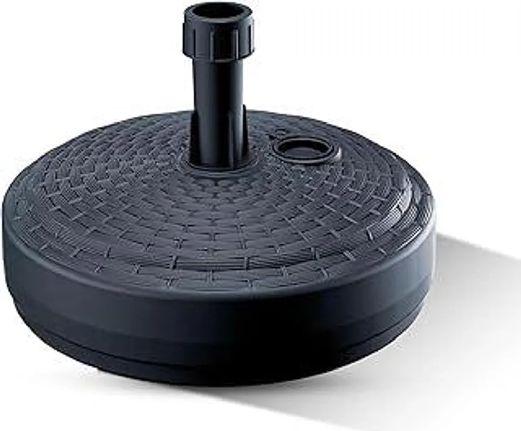 Supporto Ombrellone Antracite GARDENIX - Base Riempibile Effetto Rattan