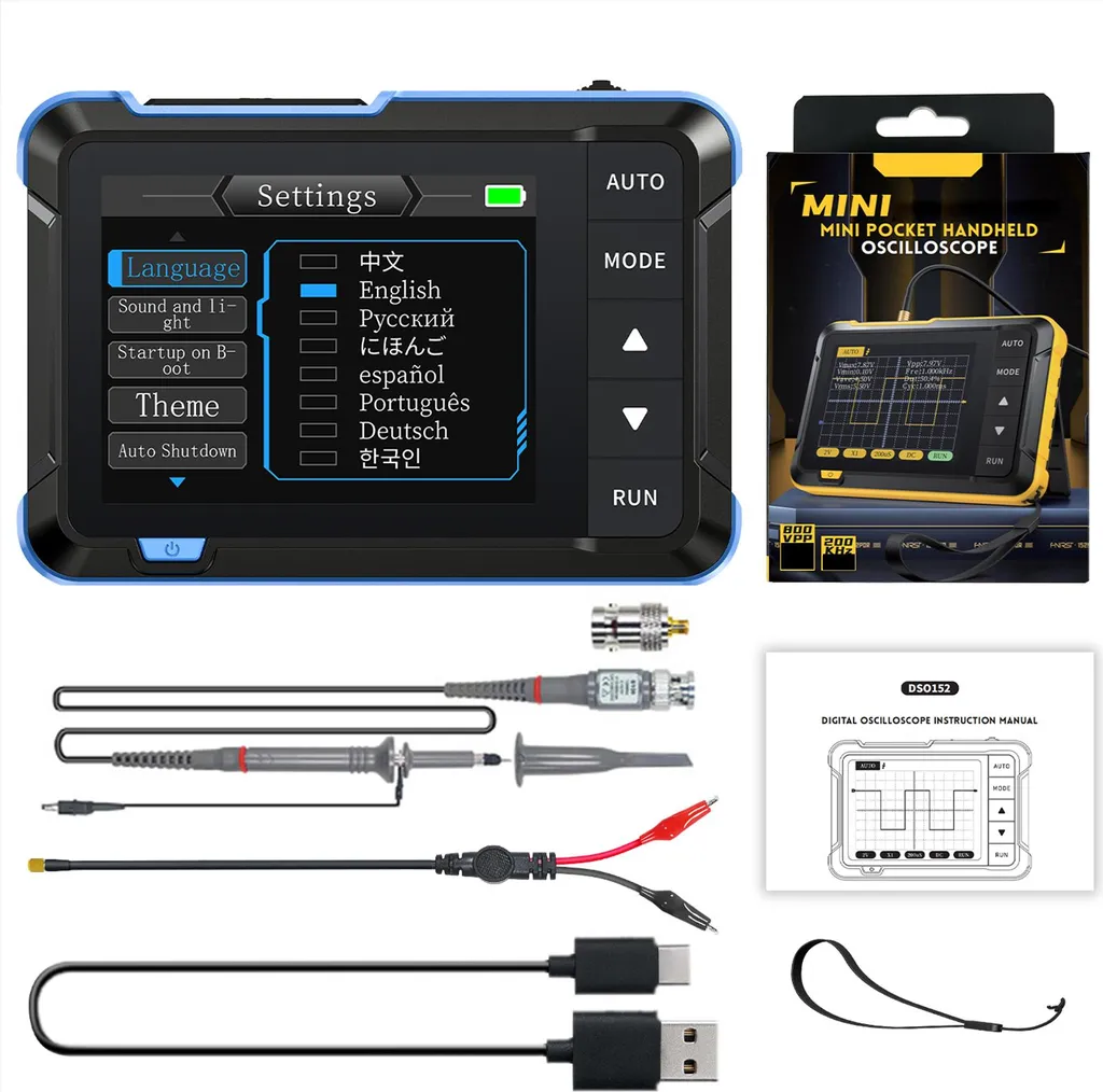 Oscilloscope numérique portable 2,8" TFT avec générateur DDS - 11