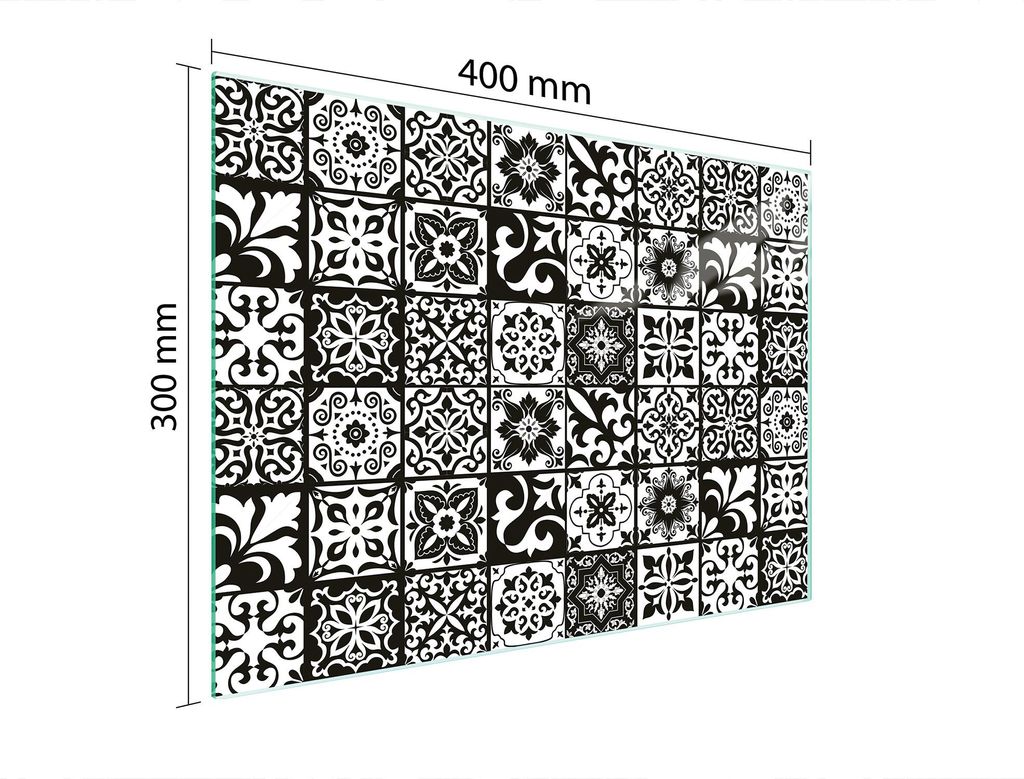 Schneidebrett Herdabdeckplatte Multiglasschneidplatte 40x30 cm Mosaik Stück
