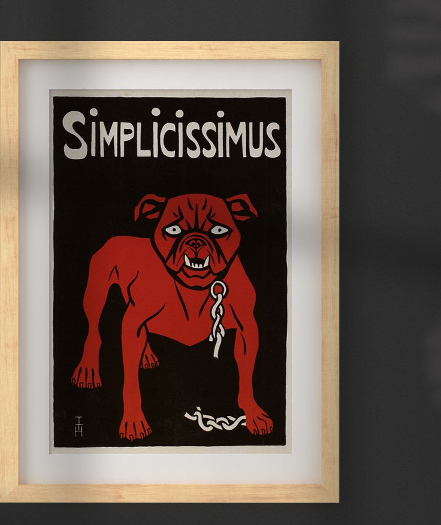 Vintage-Plakat - Tierische Hundefreiheit - A3 (29,7 cm x 42 cm)