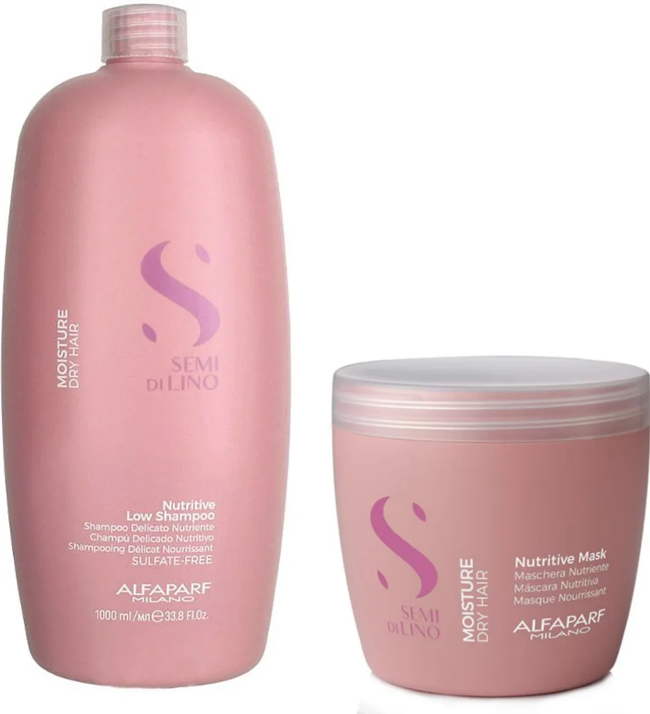Alfaparf Semi Di Lino Nutritive Set: Shampoo 1000ml + Maschera 500ml