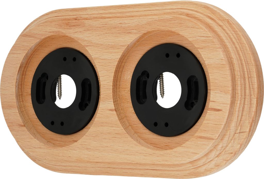 Wandmontage, beuken houten, retro lijst, 2-delig, kleur: Productafbeelding 