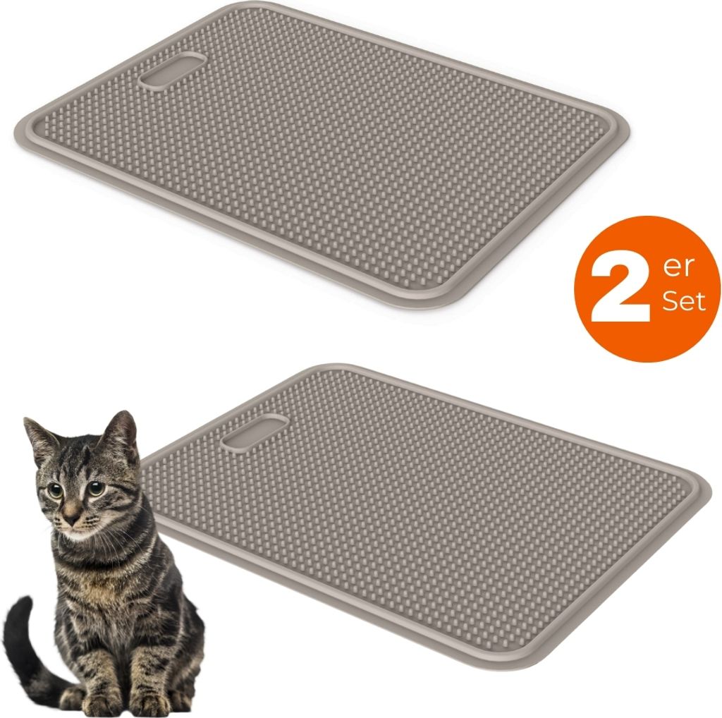 2x Katzenklo Matte Katzenstreu Katzentoilette Vorleger Produktbild