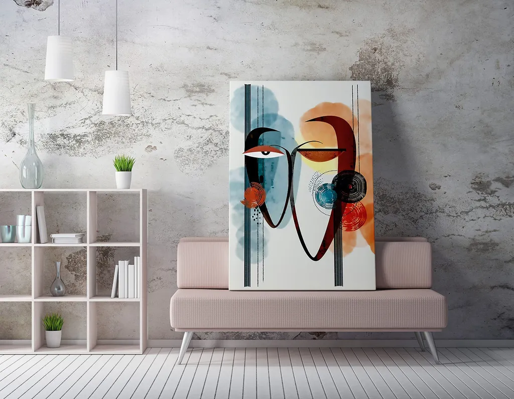 Impression sur Toile 50% Coton 70x100cm Wallity aux Couleurs Vibrantes