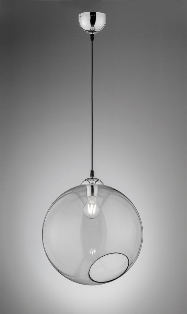 Pendelleuchte Kugellampe Rauchglas Ø35cm einflammig für Esstisch Kochinsel Küche