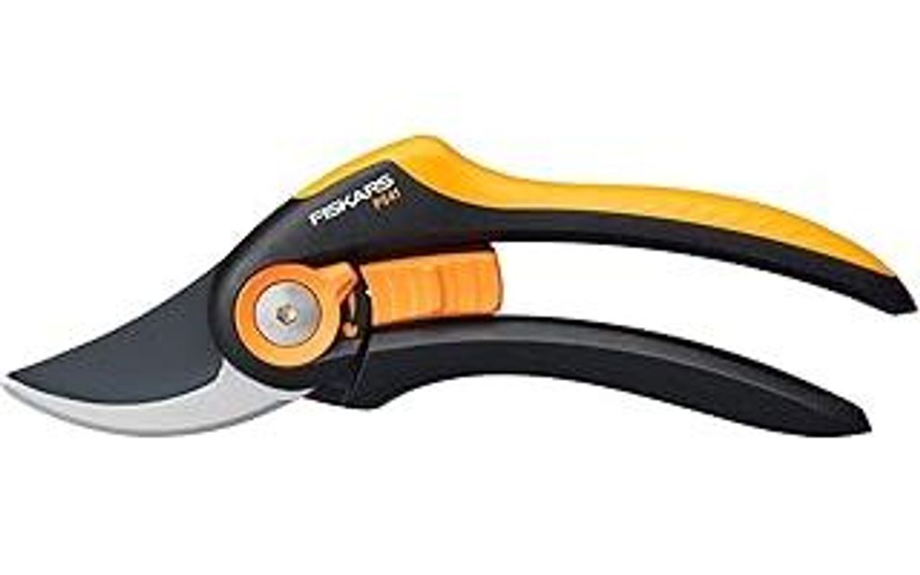Fiskars Bypass-Gartenschere, Plus SmartFit, P541, Für frische Äste und Zweige, Antihaftbeschichtet, Edelstahl-Klingen, Länge: 20,1 cm, Schwarz/O...