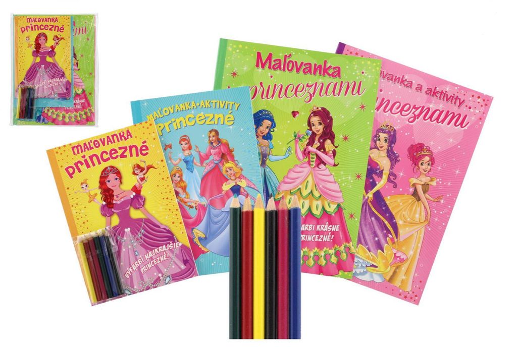Omalovánky+aktivity/Maľovanky+aktivity Princezny/princezné Obrázok produktu 