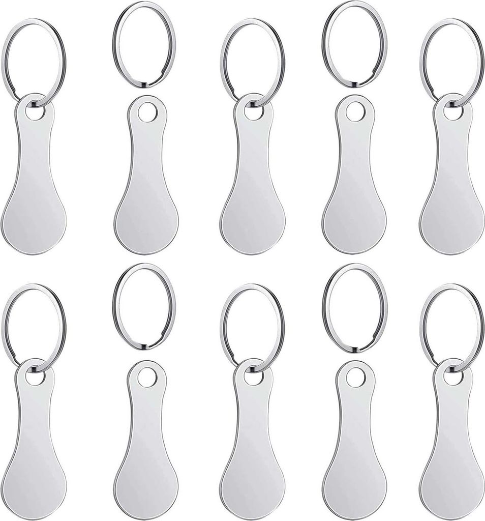 10pcs Einkaufswagenlöser Metall Einkaufschip Produktbild 