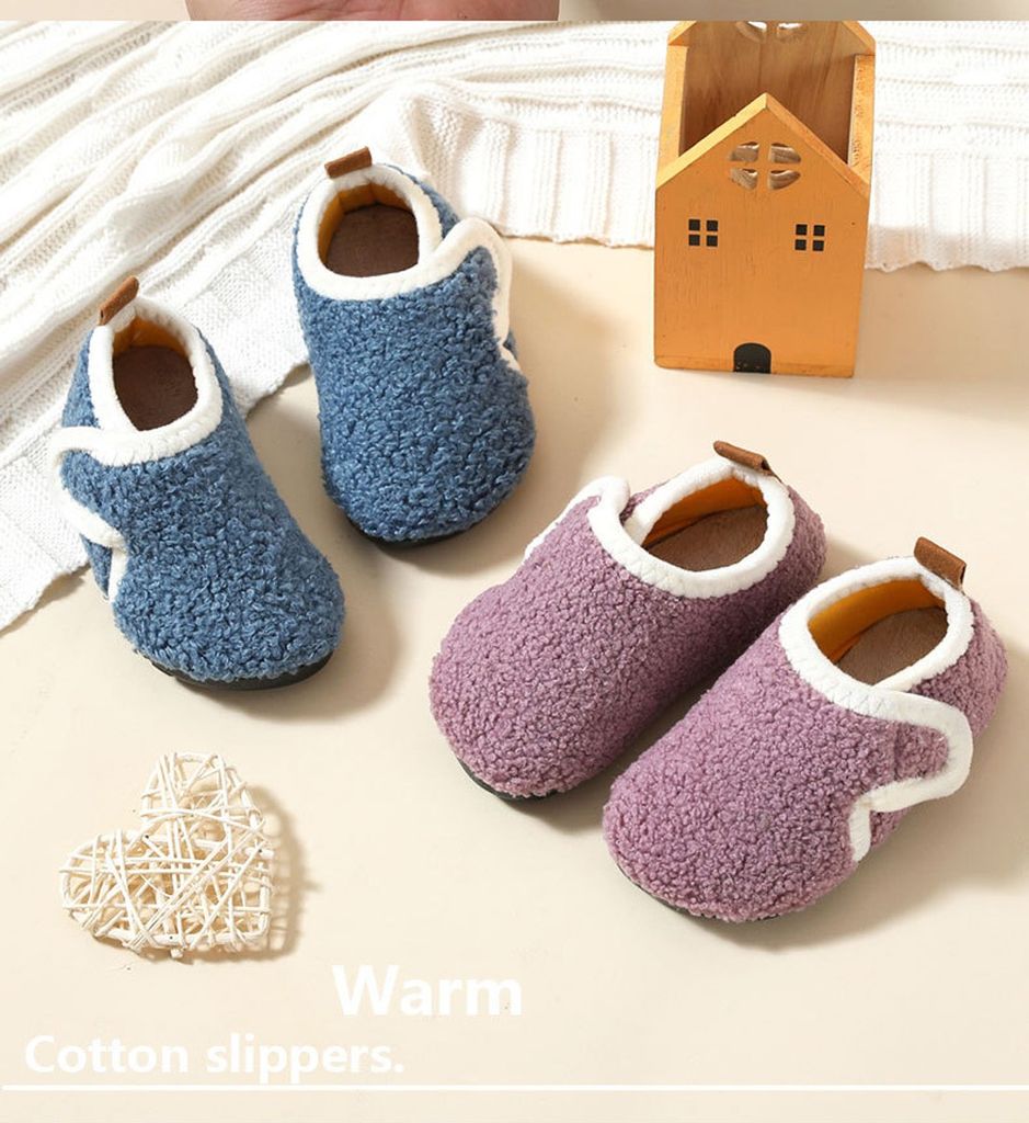 ASKSA Kinder Fleece Futter Hausschuhe Foam Pluesch Produktbild 4