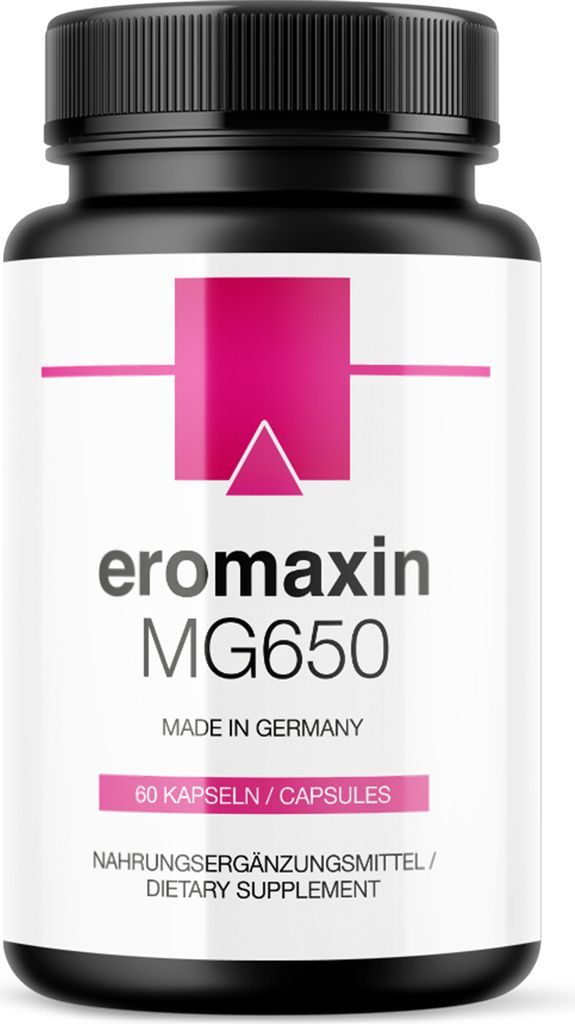 eromaxin MG650 | für aktive Männer | Nahrungsergänzungsmittel mit L-Citrullin, Maca und Zink | Maxipack 60 Kapseln (1x)