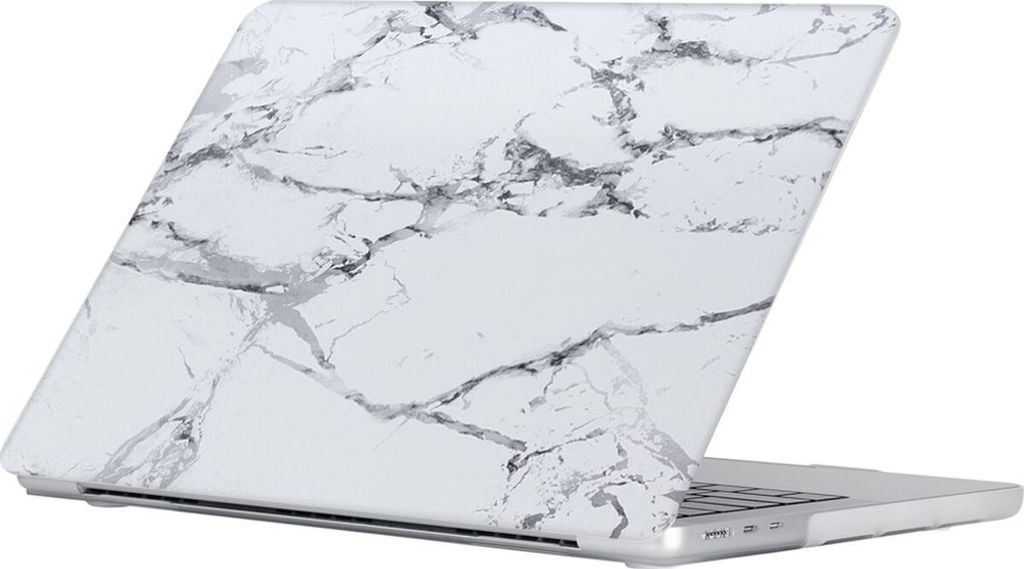 Mobigear Marble MacBook Air 15 Zoll (2023-2026) Hardcase Hülle MacBook Case - Weiß - Model A2941 / A3114 / A3241 / A3448