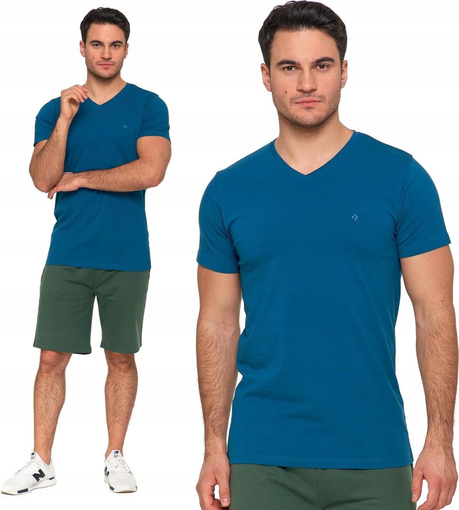 PREMIUM MEN'S T-SHIRT Glatte Bluse mit Logo-Stickerei MORAJ L