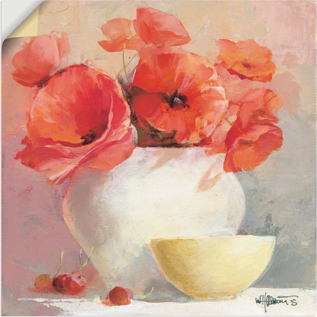 ARTland Wandbild, selbstklebend Mohn III Größe: 70x70 cm