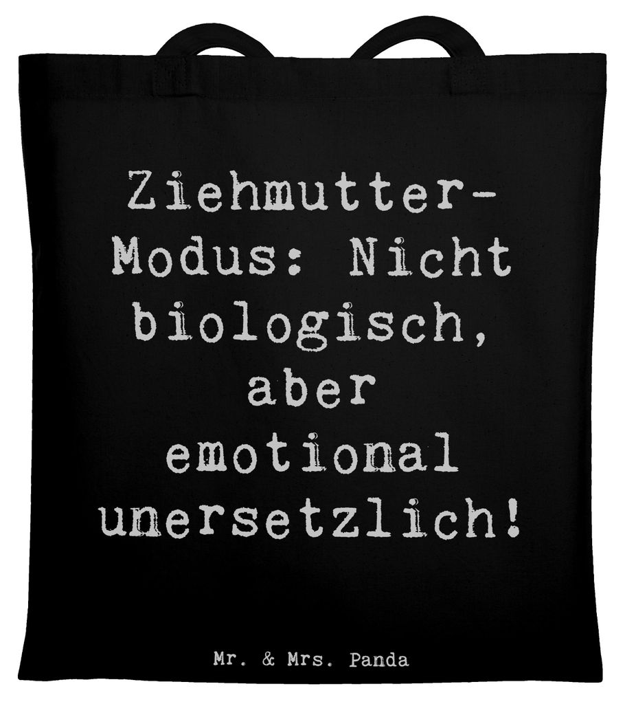 Mr. & Mrs. Panda dokumententasche Spruch Ziehmutter Modus - Schwarz - Geschenk, Liebe, Unterstützung, Jubiläen, Elternschaft, persönliche Erinne...