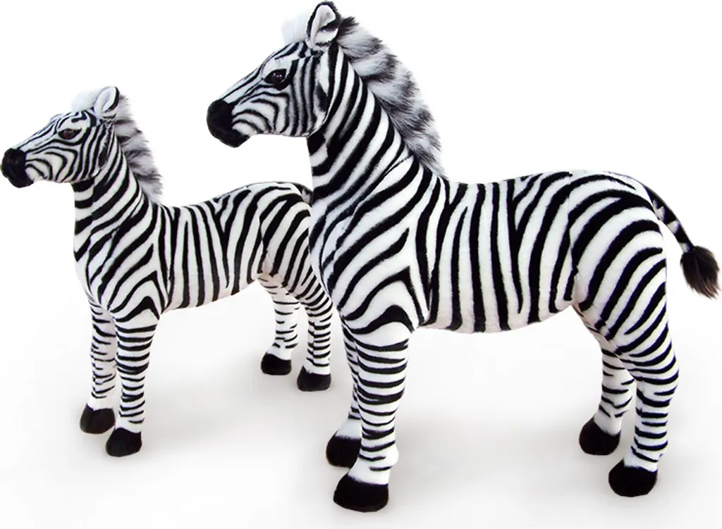 Zèbre Cabino Tout Doux de 87cm : Peluche Stable aux Finitions Premium