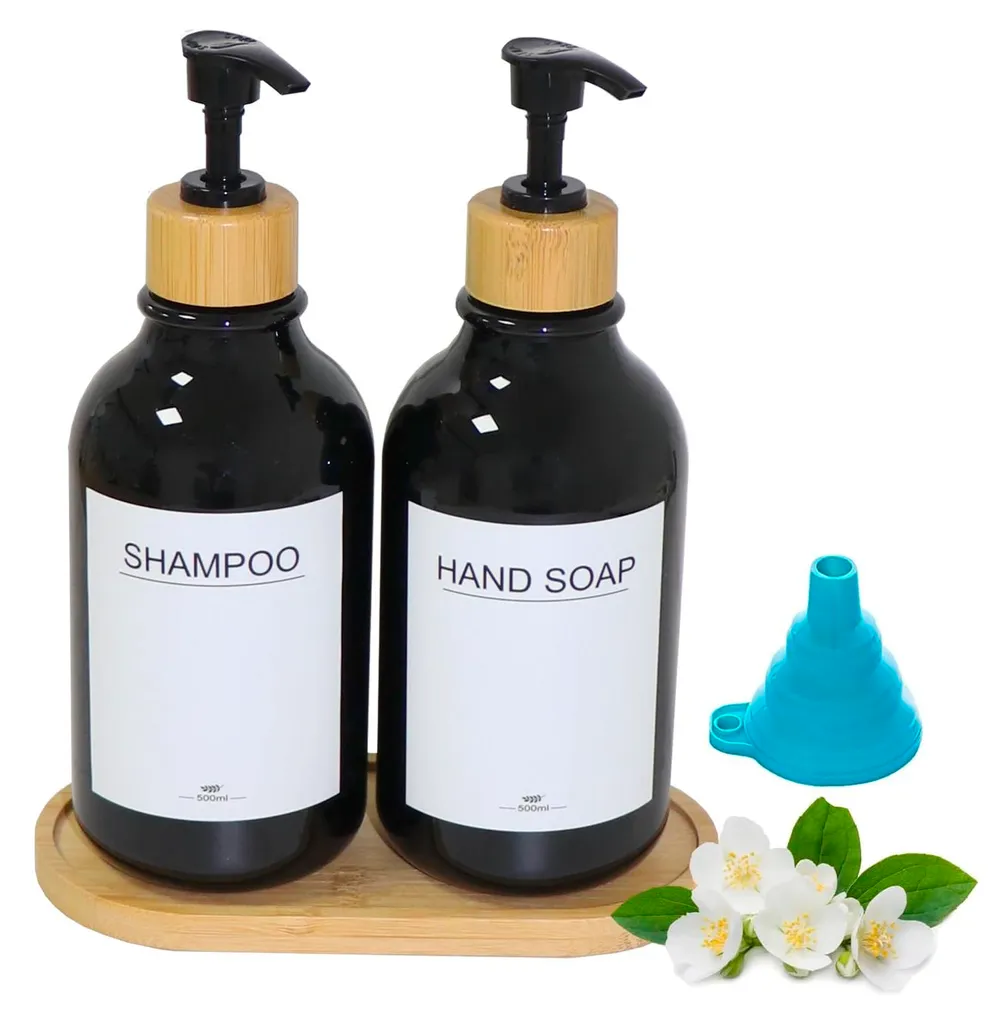 Ensemble de salle de bains avec distributeur de liquide vaisselle 500ml