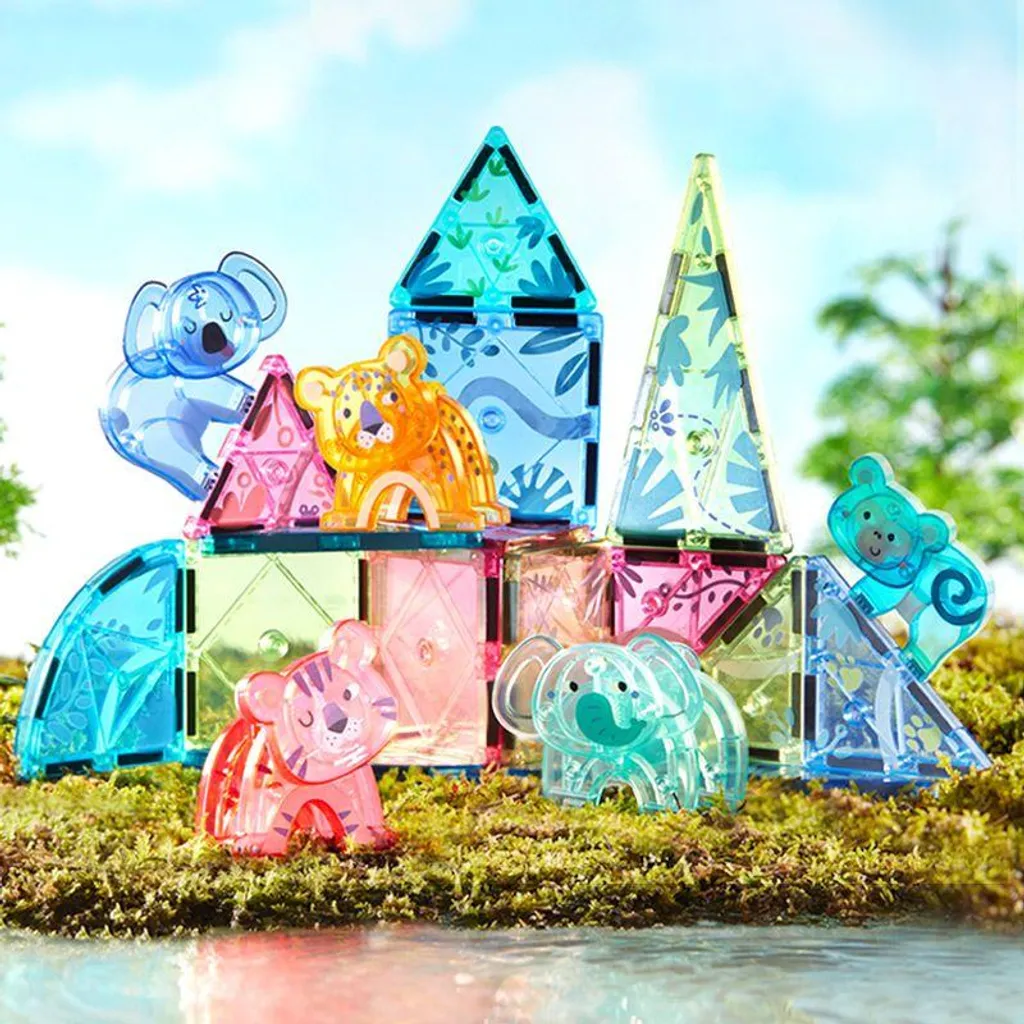 Mideer Jeu de construction magnétique Animaux 40 pièces multicolore