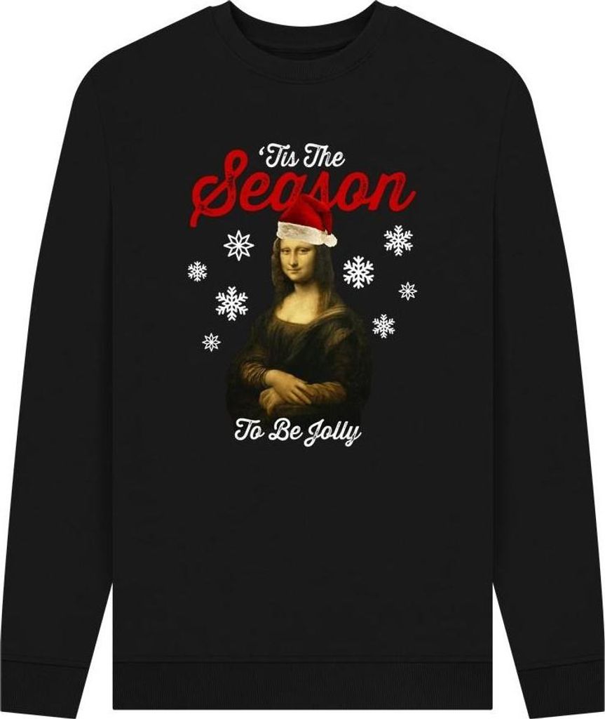Apoh - "Tis The Season To Be Jolly" Sweatshirt für Herren/Damen Uni PN1851 (L) (Schwarz)