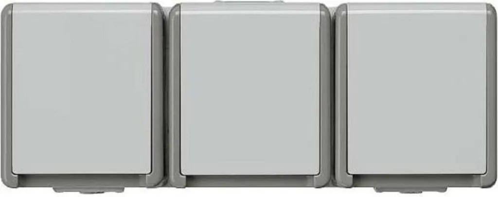 Prise Triple Siemens Delta Horizontale pour Cuisine et Bureau Mural