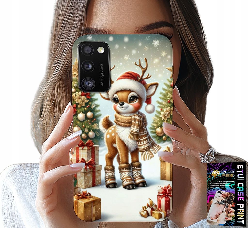 Hülle Für Samsung Galaxy A41 - Rentier, Weihnachtsmotive + Glas