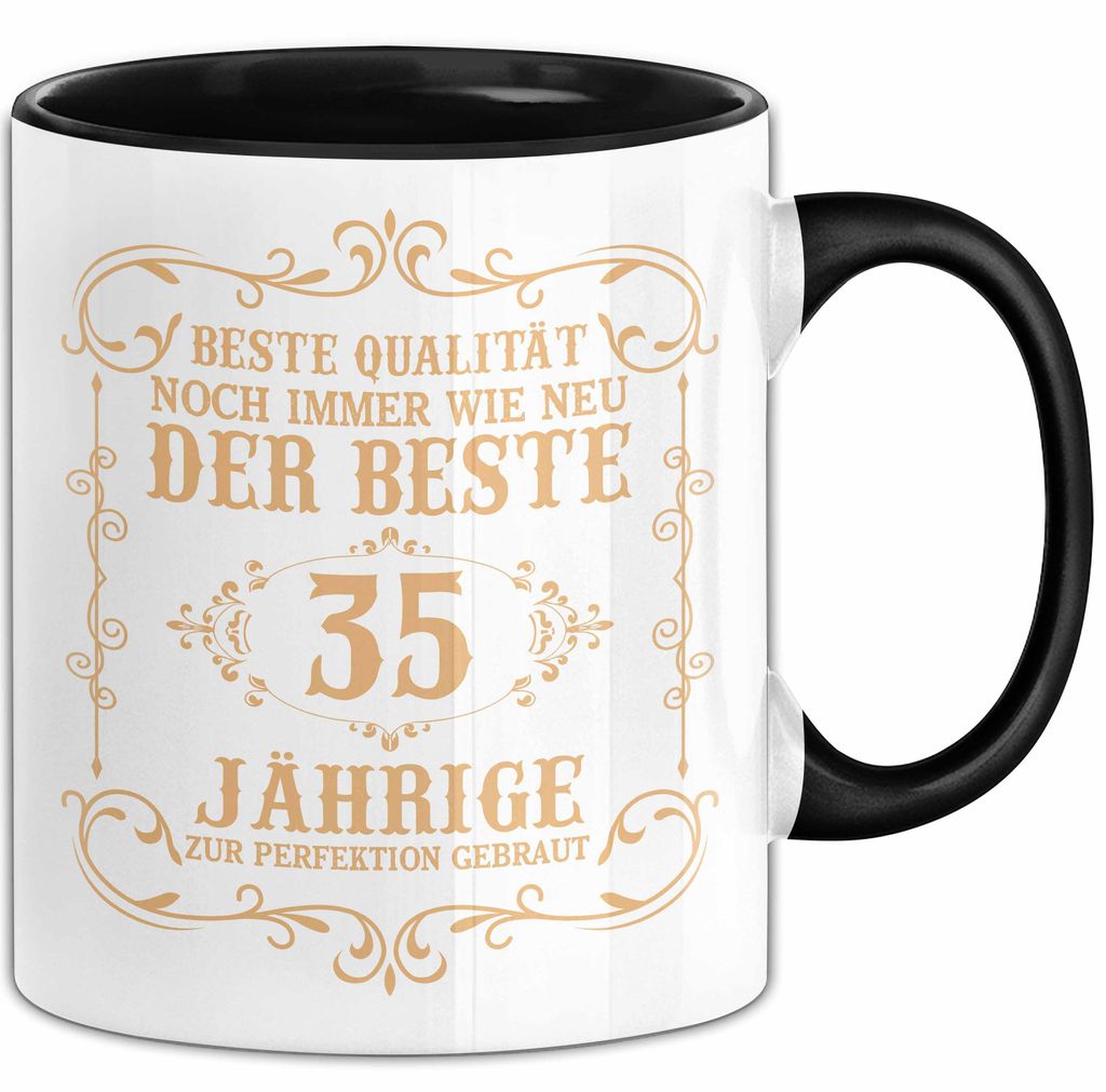 35er Geburtstag Geschenk Männer Vater Mann Noch Immer Der Beste 35-Jährige Zur Perfektion Gebraut Opa (Schwarz)