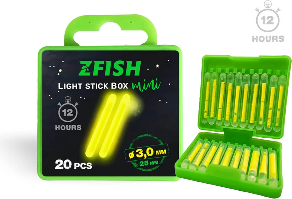 Éclairage Flotteur Pêche de Nuit Zfish 3,0x25mm - Kit 20 Bâtonnets