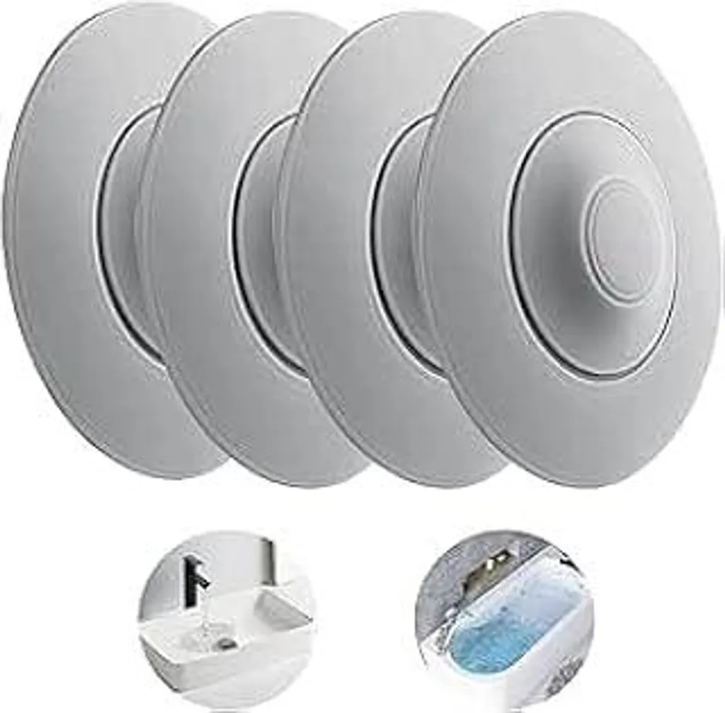 Filtro Scarico Silicone Antiscivolo 4 Pezzi - Tappi Vasca Universali