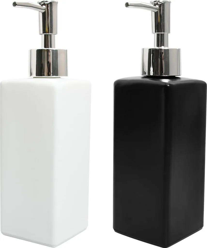 Distributeur savon verre carré 350 ml - Fini les bouteilles plastiques