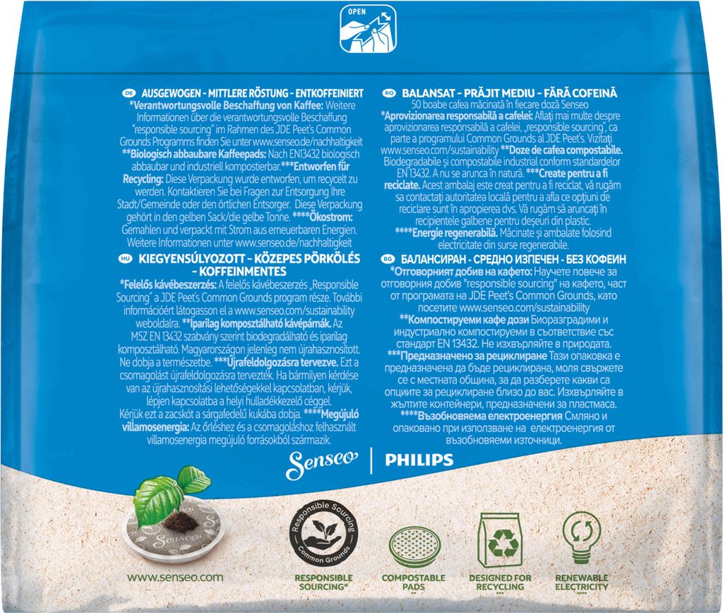 SENSEO Pads Decaf entkoffeiniert Senseopads 80 Getränke Produktbild 5