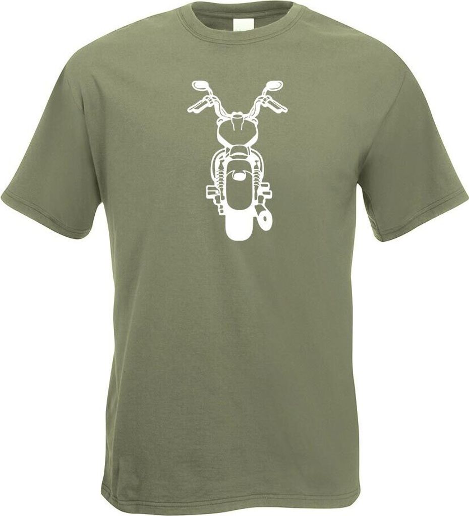 Kiwistar - T-Shirt - Olive - Biker - Rocker - Chopper Herren Funshirt Bedruckt Design Sprüche Spruch Motive - mit Motiv Bedruckt - Funshirt Design...