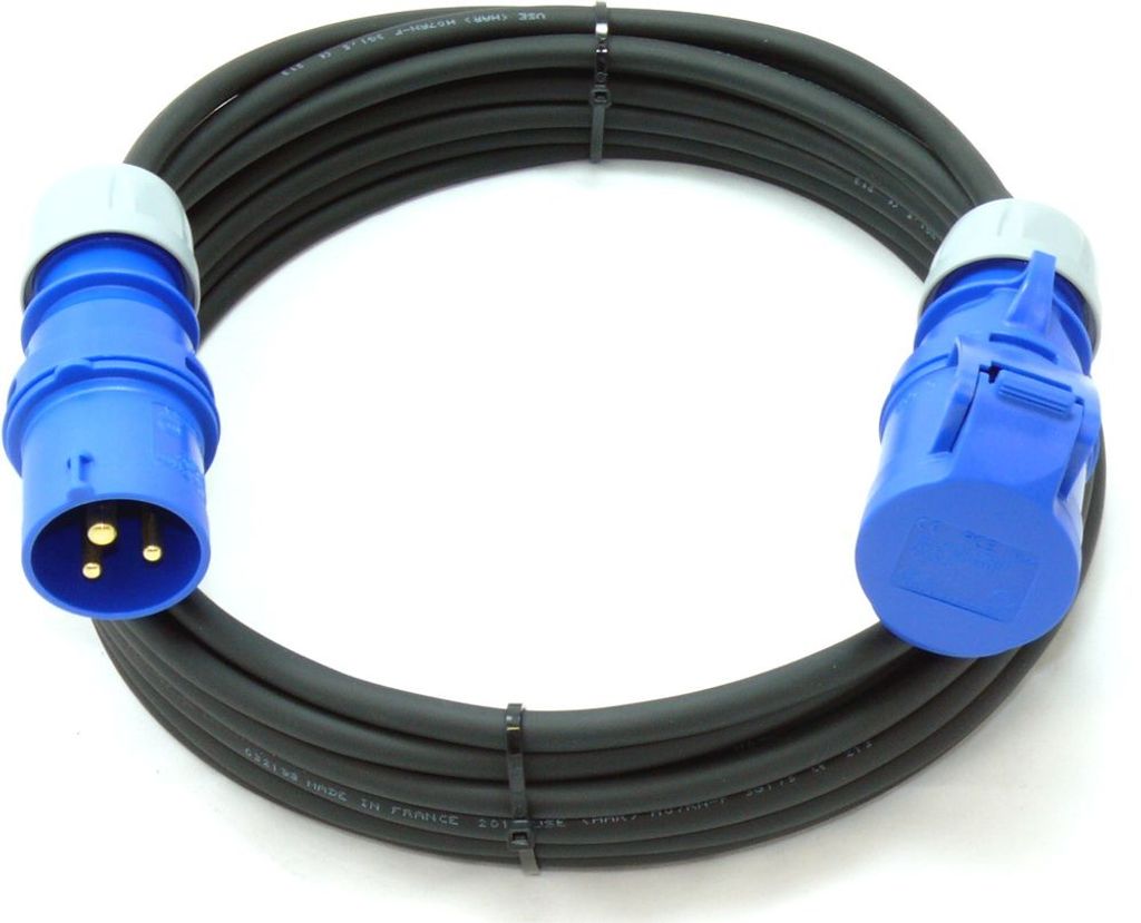 Verlängerungskabel 1m 3680W 16A 230V - Kabel 3x1'5mm Typ H05VV-F