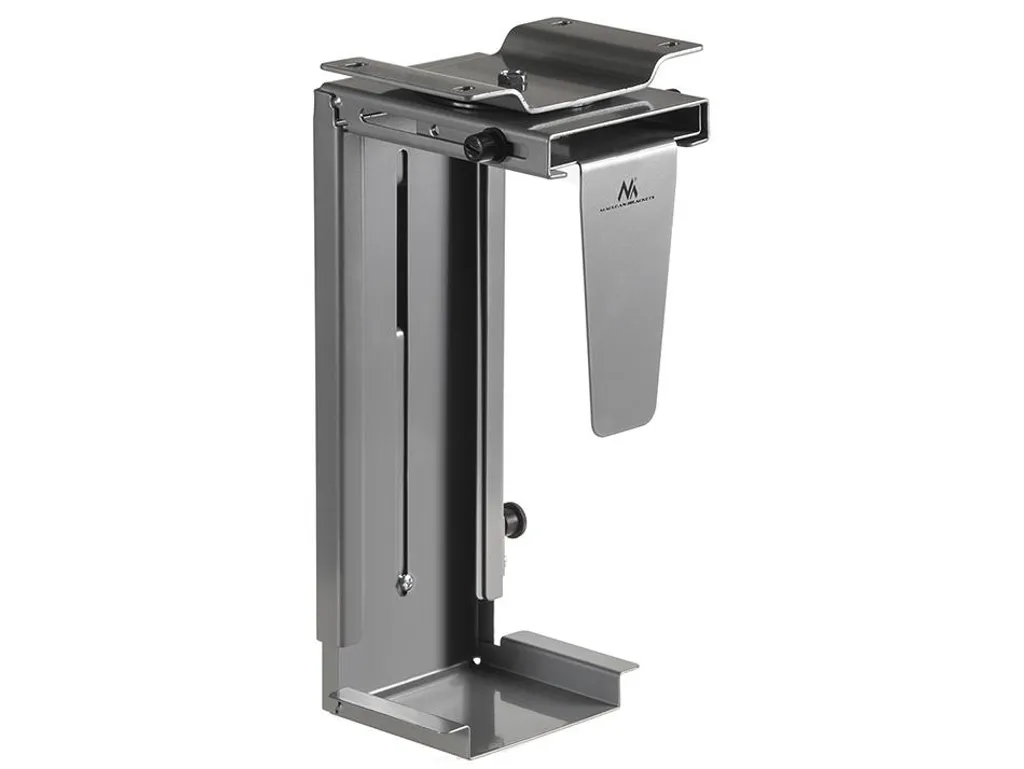 Support de PC réglable argenté avec fixation sous bureau - Robuste 25kg - 4