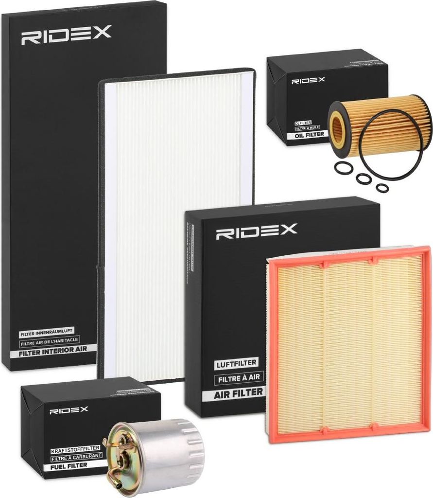 RIDEX Filterset Inspektionspaket Filtersatz passend für MERCEDES-BENZ VITO Bus (638) V-Klasse (W638/2) VITO Kasten (638)