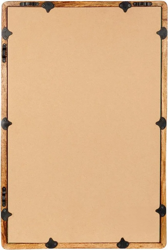 Specchio da parete rettangolare in legno 40x60 cm - 7