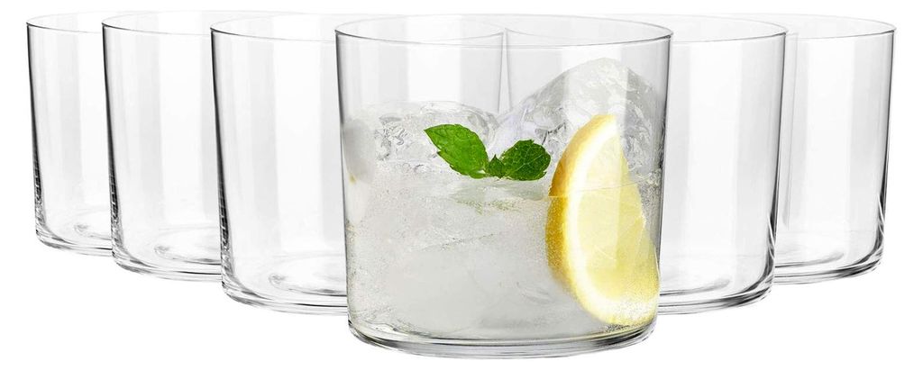 Cider- und Saftgläser | Set von 6 | 420 ML Gesamt (350 ML nutzbar) | Mixology Kollektion | Für Zuhause, Restaurants und Partys | Spülmaschinenfe...
